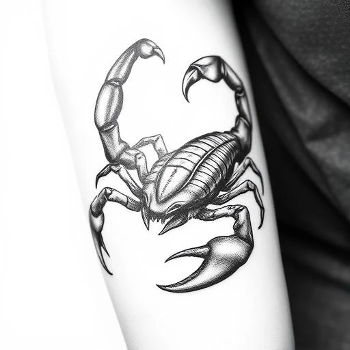 Realistic Scorpion Tattoo: Protection, Strength, Transformation

Or

Bold Scorpion Ink: Power, Resilience, Warning

Or

Detailed Sc